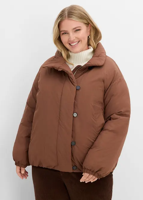 Winterjacke in braun von vorne (im Anschnitt) - bonprix