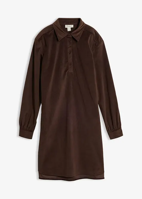 Oversize-Cordkleid in braun von vorne - bonprix