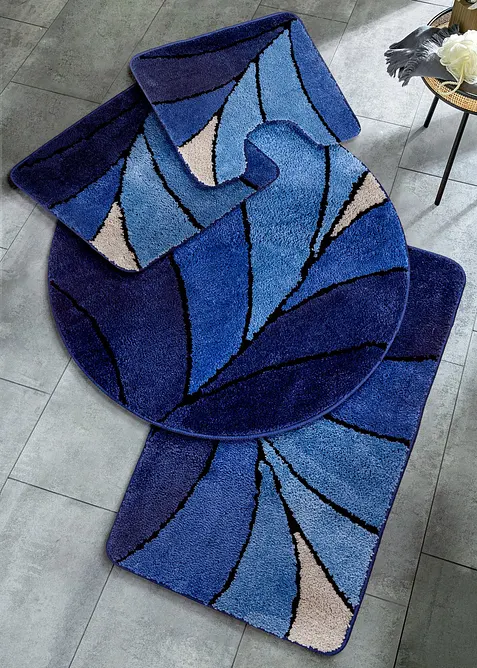 Badematte mit hohem Flor in blau - bonprix