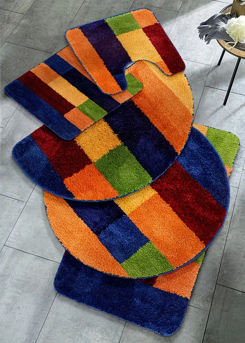Badematte in farbenfrohem Design in rot - bonprix