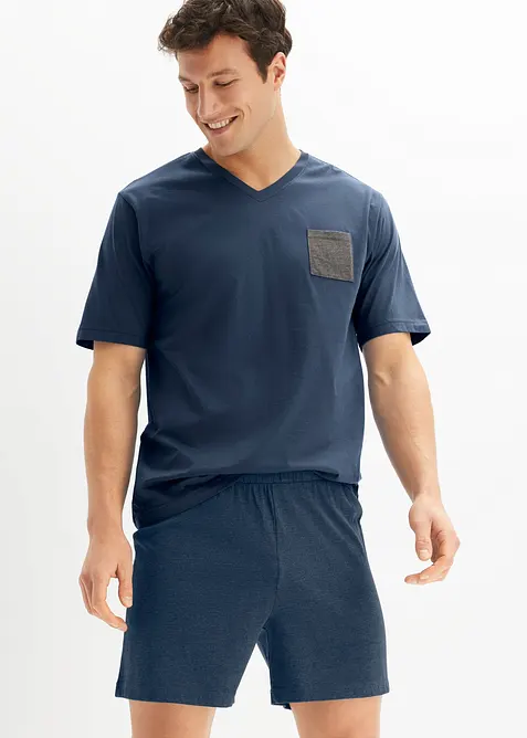 Shorty mit Baumwolle (4-tlg.Set) in grau von vorne (Totalaufnahme) - bonprix