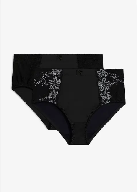 Formslip (2er-Pack) in schwarz von vorne - bonprix