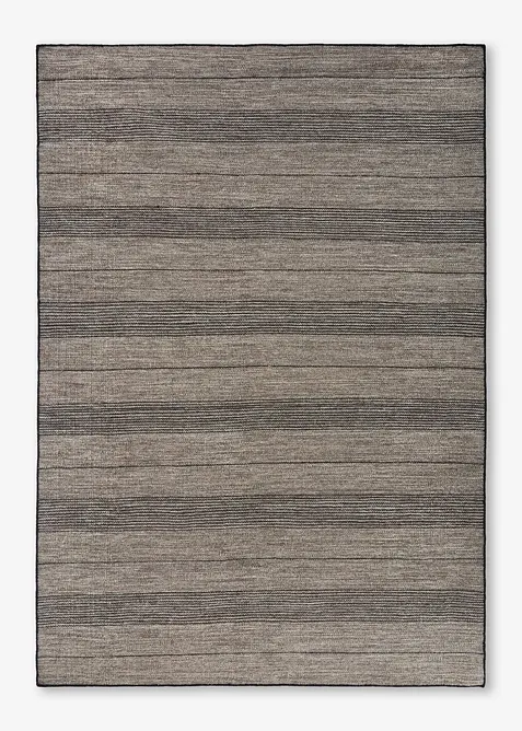 Teppich mit Wollmix in beige von vorne - bonprix