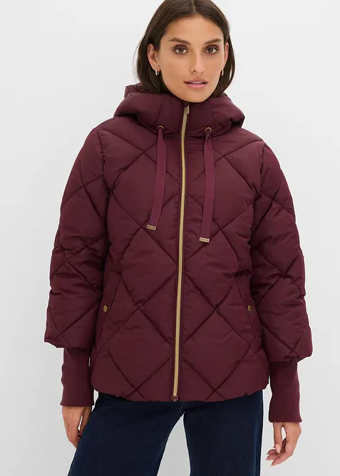 Wasserabweisende Puffer-Jacke in rot von vorne (im Anschnitt) - bonprix