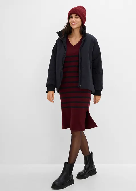 Strickkleid in rot im Look von vorne (Totalaufnahme) - bonprix