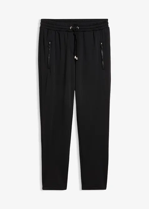 Thermo-Schlupfhose mit Bequembund in schwarz von vorne - bonprix