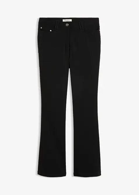 Hose aus elastischem Viskose-Mix in schwarz von vorne - bonprix