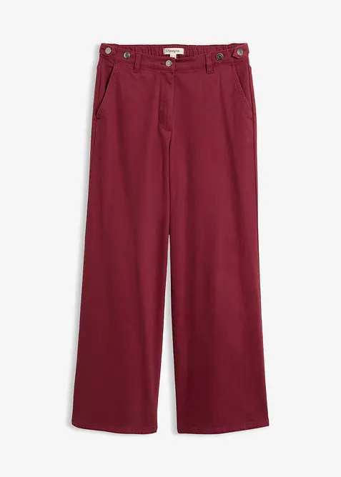 Twillhose aus Baumwoll-Stretch in rot von vorne - bonprix