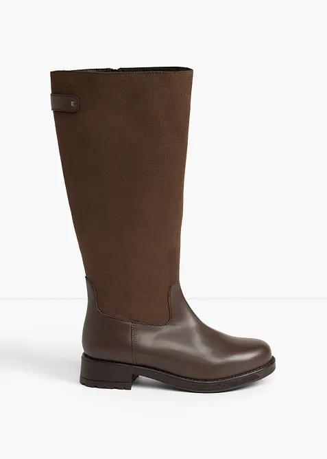 Weitschaftstiefel in braun - bonprix