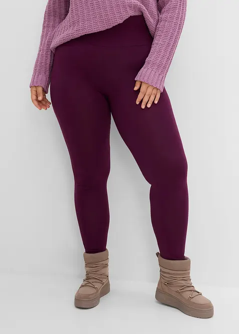 High Waist-Leggings (2er Pack) in schwarz von vorne - bonprix