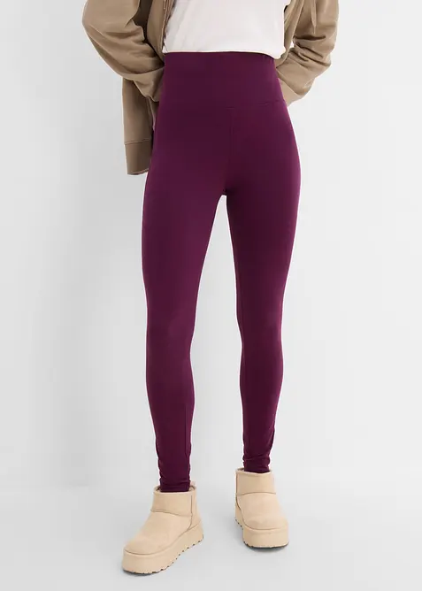 High Waist-Leggings (2er Pack) in schwarz von vorne - bonprix