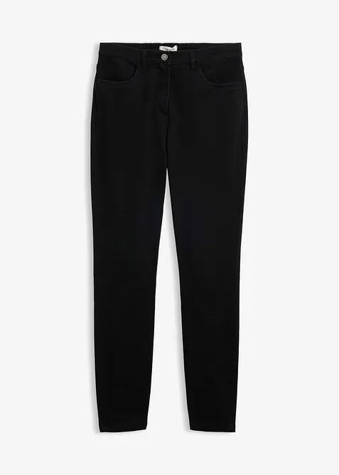 Twillhose aus elastischem Baumwoll-Mix in schwarz von vorne - bonprix