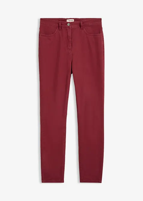 Twillhose aus elastischem Baumwoll-Mix in rot von vorne - bonprix