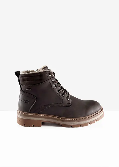 Gefütterte Tom Tailor Schnürboots mit Profilsohle in braun - Tom Tailor