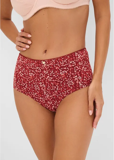 Maxipanty (4er Pack) in rot von vorne - bonprix