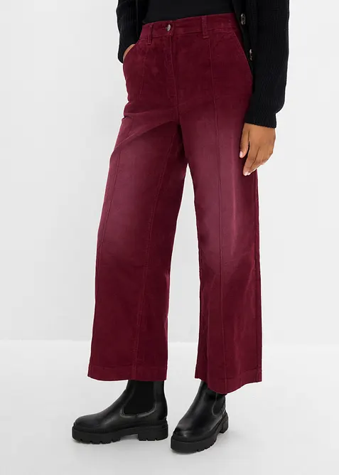 Cordhose aus Baumwoll-Mix in rot von vorne - bonprix