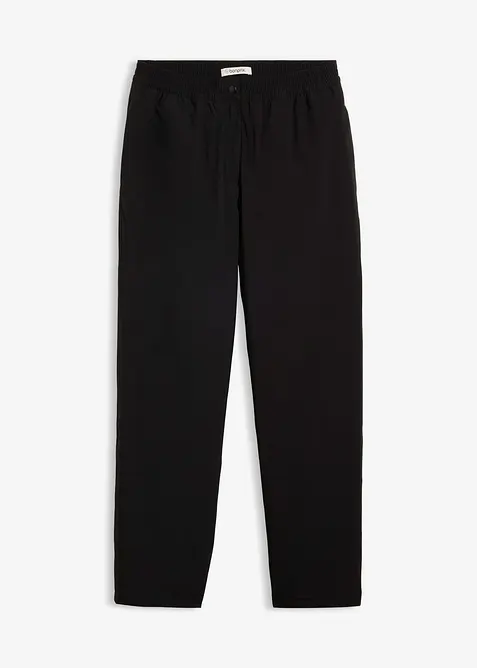 Thermohose mit Fleecefutter und Komfortbund, wasserdicht in schwarz von vorne - bonprix