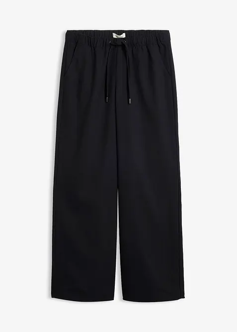 Hose aus softem Viskose-Mix in schwarz von vorne - bonprix