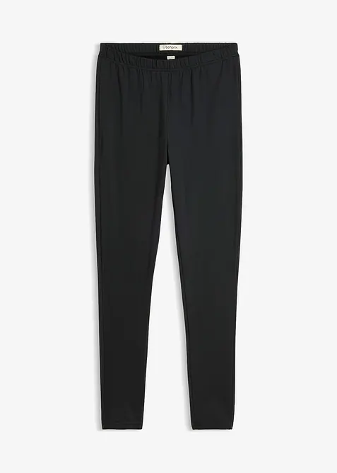 Thermo-Leggings mit Bequembund in schwarz von vorne - bonprix