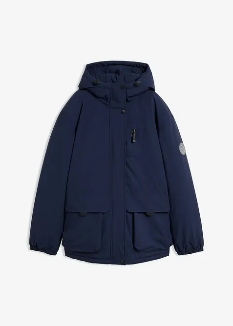 Wasserabweisende Funktions-Jacke in blau von vorne - bonprix