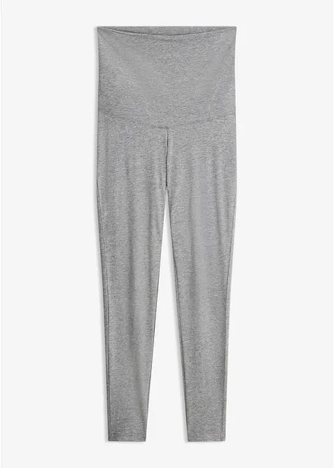 Umstandsleggings aus Bio-Baumwolle in grau von vorne - bonprix