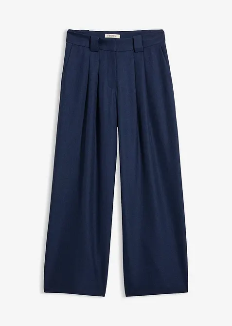 Barrel-Hose aus Twill in blau von vorne - bonprix