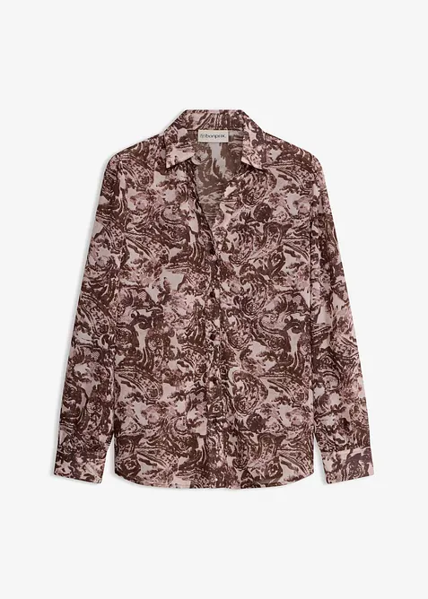 Chiffonbluse in rosa von vorne - bonprix