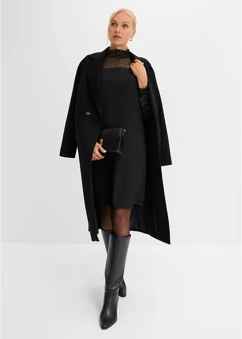 Tunika-Kleid in A-Linie in schwarz im Look von vorne (Totalaufnahme) - bonprix