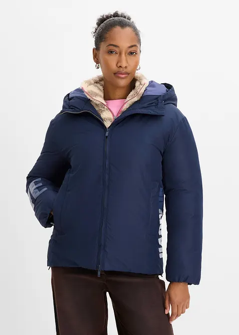 Jacke in blau von vorne (im Anschnitt) - bonprix
