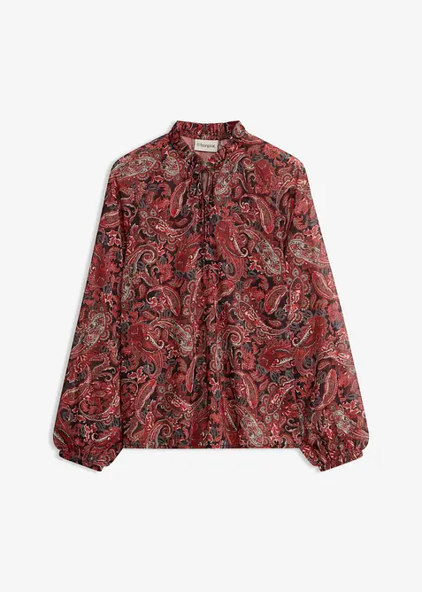 Tunika mit Paisley-Druck in schwarz von vorne - bonprix