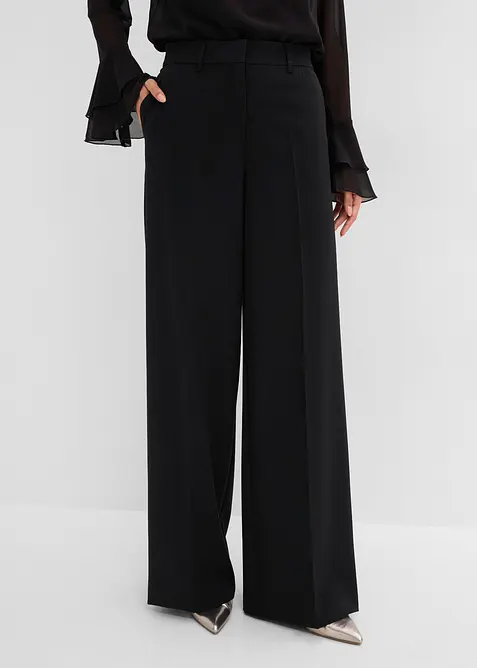 Marlenehose in schwarz von vorne - bonprix