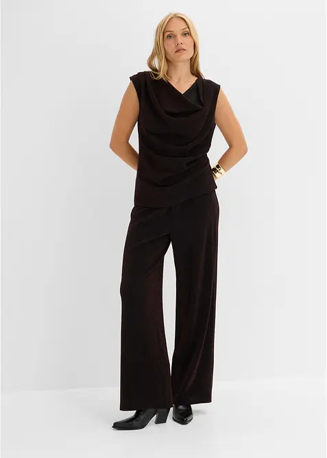 Top und Hose (2-tlg.Set) in braun von vorne (Totalaufnahme) - bonprix