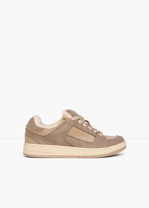 Gefütterte Sneaker in braun - bonprix