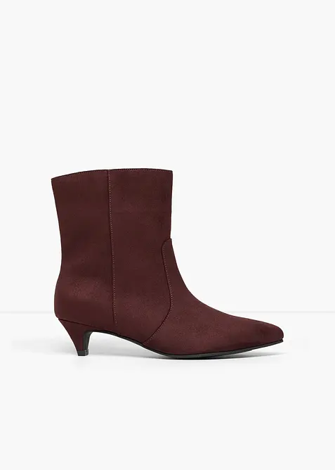 Stiefeletten mit schmalem Absatz in lila - bonprix