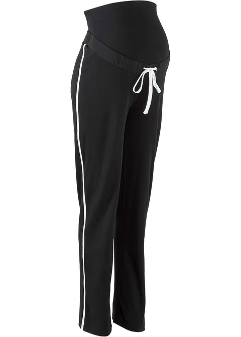 Umstands-Jogginghose mit Bio-Baumwolle, Straight Leg in schwarz von vorne - bonprix