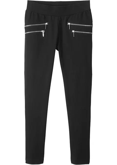 Enge Stretch-Hose in schwarz von vorne - bonprix