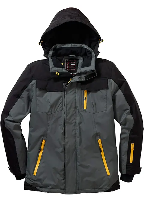 wasserdichte Funktions-Jacke in grau von vorne - bonprix