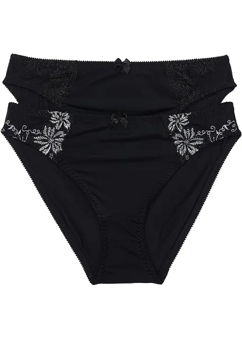 Slip (2er Pack) in schwarz - bonprix
