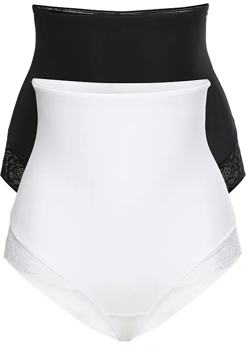 Shape Panty mit leichter Formkraft (2er Pack) in schwarz - bonprix