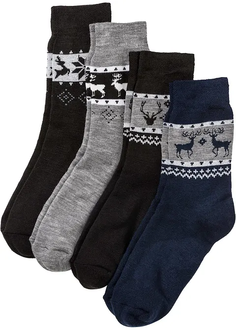 Thermo Socken unisex (4er Pack) in schwarz - bonprix
