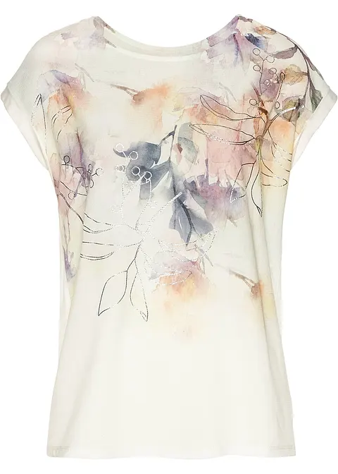 Shirtbluse in weiß von vorne - bonprix