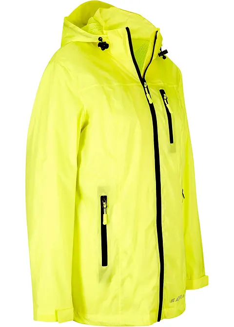 wasserabweisende, reflektierende Funktions-Jacke in gelb von vorne - bonprix