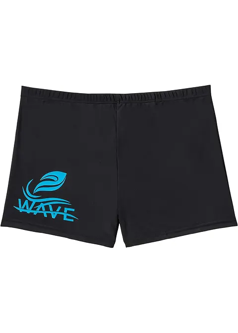 Badehose Herren schnelltrocknend in schwarz von vorne - bonprix