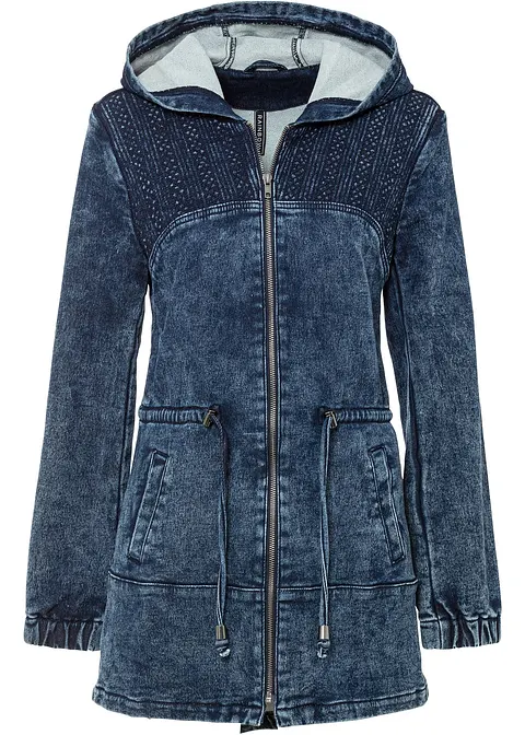 leichter Jeansparka in blau von vorne - bonprix