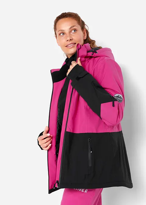 Ski Funktions-Jacke, wasserdicht in pink von vorne (im Anschnitt) - bonprix