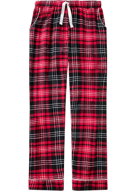 Gewebte Pyjamahose aus Flanell in rot von vorne - bonprix