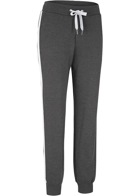 Jogginghose aus Baumwoll-Mischung in schwarz von vorne - bonprix
