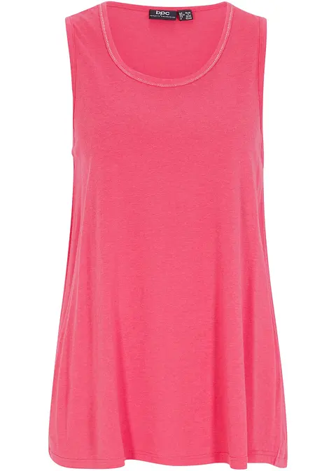 Long-Top aus softem Viskose-Mix in pink von vorne - bonprix