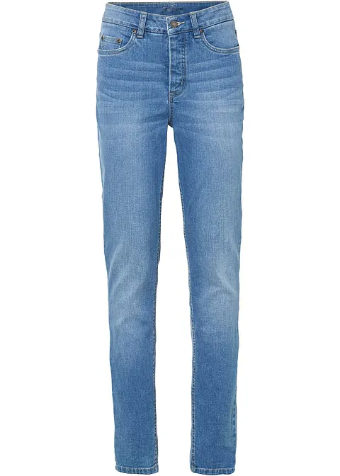 Skinny Jeans High Waist, Ultra-Soft in blau von vorne - bonprix