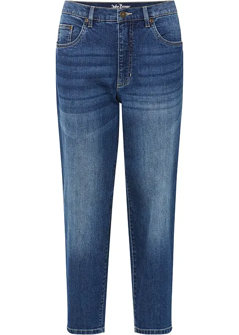 Stretch-Jeans mit Bio-Baumwolle, knöchelfrei in blau von vorne - bonprix